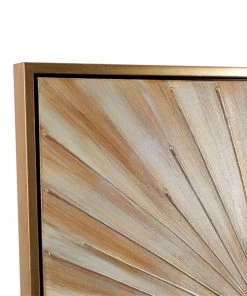 Grayson Lane Gold Wood Framed 39-in H x 39-in W Abstract Wood Painting -GRAYSON LANE shop 330945146 AlternateImage3 l