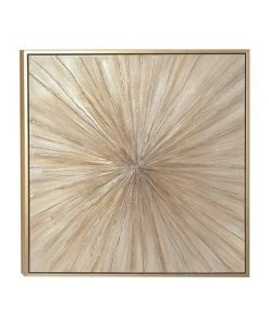 Grayson Lane Gold Wood Framed 39-in H x 39-in W Abstract Wood Painting -GRAYSON LANE shop 330945146 AlternateImage5 l