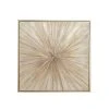 Grayson Lane Gold Wood Framed 39-in H x 39-in W Abstract Wood Painting