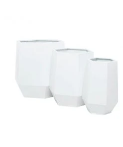 Grayson Lane 18.3-in W x 19.75-in H Modern White Metal Round Planters - Set of 3 9 Grayson Lane 18.3-in W x 19.75-in H Modern White Metal Round Planters - Set of 3 -GRAYSON LANE shop 330945155 AlternateImage6 l