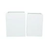 Grayson Lane 17.3-in W x 215-in H Modern White Metal Rectangle Planters - Set of 2