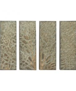 Grayson Lane 36-in H x 12-in W Nature Metal Wall Accent - Set of 4