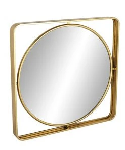 Grayson Lane 34.13-in x 34.13-in Round Gold Wall Mirror -GRAYSON LANE shop 330945185 AlternateImage5 l