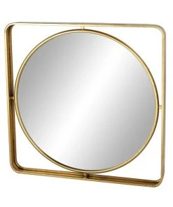 Grayson Lane 34.13-in x 34.13-in Round Gold Wall Mirror -GRAYSON LANE shop 330945185 AlternateImage6 l