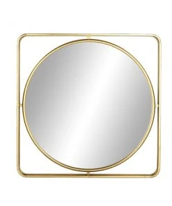 Grayson Lane 34.13-in x 34.13-in Round Gold Wall Mirror