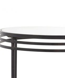 Grayson Lane 20-in x 18-in Grey Metal Contemporary Round End Table -GRAYSON LANE shop 330945187 AlternateImage4 l