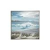 Grayson Lane Gold Wood Framed 40-in H x 40-in W Coastal Resin Painting