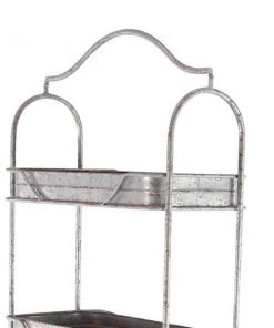 Grayson Lane 24-in x 55-in Grey Metal Farmhouse Plant Stand 7 Grayson Lane 24-in x 55-in Grey Metal Farmhouse Plant Stand -GRAYSON LANE shop 330945202 AlternateImage3 l