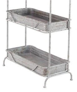 Grayson Lane 24-in x 55-in Grey Metal Farmhouse Plant Stand 8 Grayson Lane 24-in x 55-in Grey Metal Farmhouse Plant Stand -GRAYSON LANE shop 330945202 AlternateImage4 l