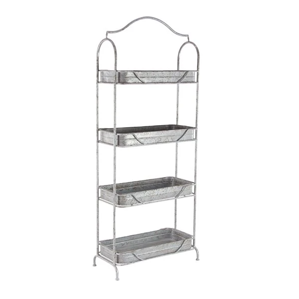 Grayson Lane 24-in x 55-in Grey Metal Farmhouse Plant Stand 1 Grayson Lane 24-in x 55-in Grey Metal Farmhouse Plant Stand