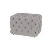 Grayson Lane Vintage Light Grey Tufted Rectangle Ottoman