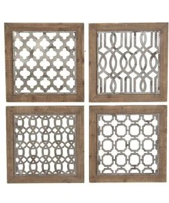 Grayson Lane 19-in H x 19-in W Farmhouse Metal Wall Accent - Set of 4