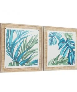 Grayson Lane Brown Wood Framed 29-in H x 29-in W Botanical Wood Painting - Set of 2 -GRAYSON LANE shop 330945214 AlternateImage6 l