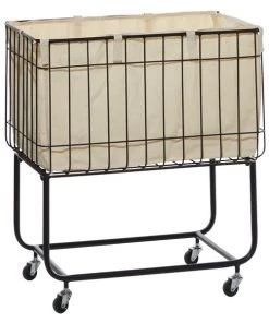 Grayson Lane Black Metal Storage Cart (26-in x 24-in)