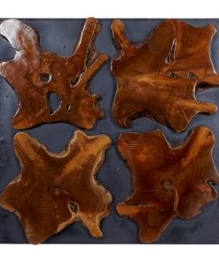 Grayson Lane 32.5-in H x 31.5-in W Leaves Wood Wall Accent