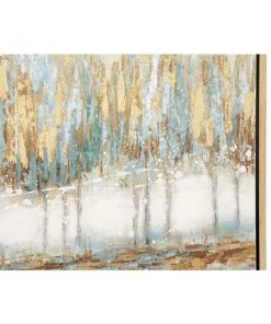 Grayson Lane Gold Wood Framed 39-in H x 39-in W Lakeside Wood Painting -GRAYSON LANE shop 330945230 AlternateImage3 l