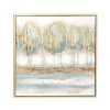 Grayson Lane Gold Wood Framed 39-in H x 39-in W Lakeside Wood Painting