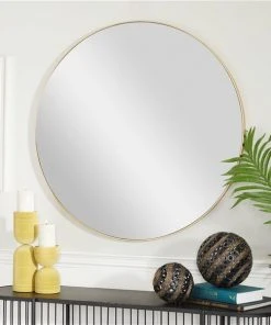 Grayson Lane 36-in x 36-in Round Gold Wall Mirror -GRAYSON LANE shop 330945233 AlternateImage2 l