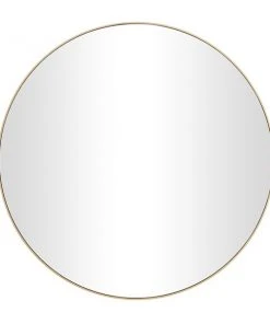 Grayson Lane 36-in x 36-in Round Gold Wall Mirror