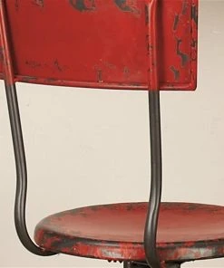 Grayson Lane Grey and Red Adjustable Height Swivel Bar Stool -GRAYSON LANE shop 330945236 AlternateImage3 l