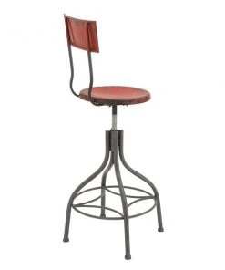 Grayson Lane Grey and Red Adjustable Height Swivel Bar Stool -GRAYSON LANE shop 330945236 AlternateImage5 l