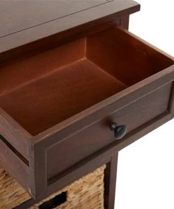 Grayson Lane 28-in x 16-in Brown Wood Traditional End Table with Storage Baskets 7 Grayson Lane 28-in x 16-in Brown Wood Traditional End Table with Storage Baskets -GRAYSON LANE shop 330945239 AlternateImage3 l