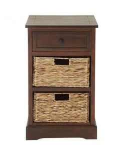 Grayson Lane 28-in x 16-in Brown Wood Traditional End Table with Storage Baskets 9 Grayson Lane 28-in x 16-in Brown Wood Traditional End Table with Storage Baskets -GRAYSON LANE shop 330945239 AlternateImage5 l