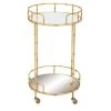 Grayson Lane Gold Metal Base with Glass Top Kitchen Cart (31-in x 18-in)