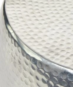 Grayson Lane 16-in x 14-in Silver Aluminum Contemporary Round End Table -GRAYSON LANE shop 330945255 AlternateImage3 l