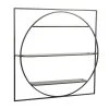 Grayson Lane 32-in x 32-in Black Metal Contemporary Wall-Mounted Shelf