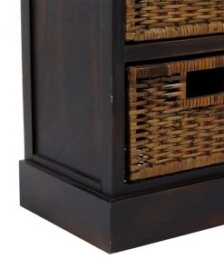 Grayson Lane 28-in x 16-in Maroon Wood Traditional End Table with Storage Baskets -GRAYSON LANE shop 330945263 AlternateImage4 l