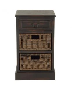 Grayson Lane 28-in x 16-in Maroon Wood Traditional End Table with Storage Baskets -GRAYSON LANE shop 330945263 AlternateImage5 l