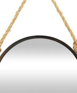 Grayson Lane 35.5-in x 24.10-in Round Brown Wall Mirror -GRAYSON LANE shop 330945266 AlternateImage4 l