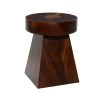 Grayson Lane 20-in x 16-in Brown Wood Contemporary Round End Table