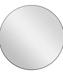 Grayson Lane 30-in x 30-in Round Black Wall Mirror