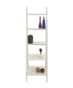 Grayson Lane 21-in x 65-in White Wood 5-Tier Traditional Shelving Unit -GRAYSON LANE shop 330945277 AlternateImage5 l