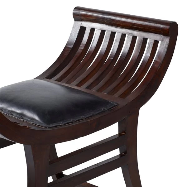 Grayson Lane 26-in x 29-in Dark Brown Accent Bench 3 Grayson Lane 26-in x 29-in Dark Brown Accent Bench - Image 3