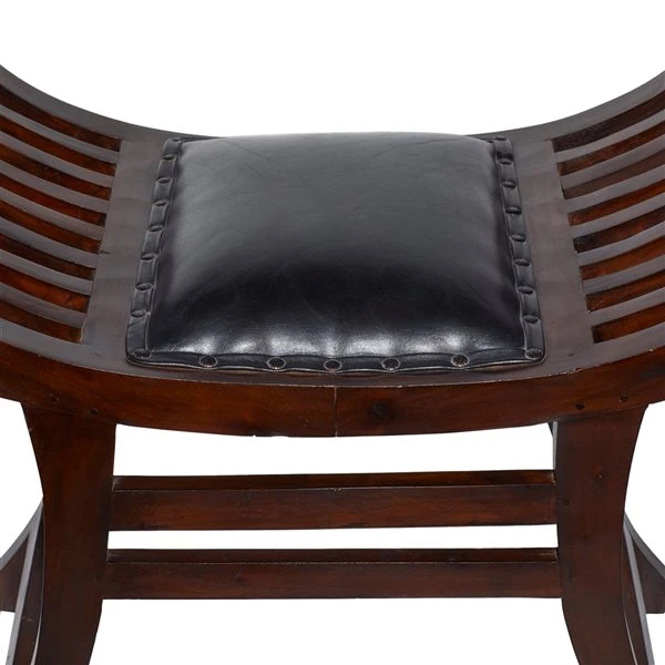 Grayson Lane 26-in x 29-in Dark Brown Accent Bench 4 Grayson Lane 26-in x 29-in Dark Brown Accent Bench - Image 4