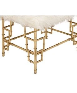Grayson Lane Modern White Faux Fur and Gold Iron Rectangle Ottoman 8 Grayson Lane Modern White Faux Fur and Gold Iron Rectangle Ottoman -GRAYSON LANE shop 330945284 AlternateImage5 l
