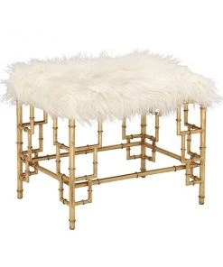 Grayson Lane Modern White Faux Fur and Gold Iron Rectangle Ottoman 9 Grayson Lane Modern White Faux Fur and Gold Iron Rectangle Ottoman -GRAYSON LANE shop 330945284 AlternateImage6 l
