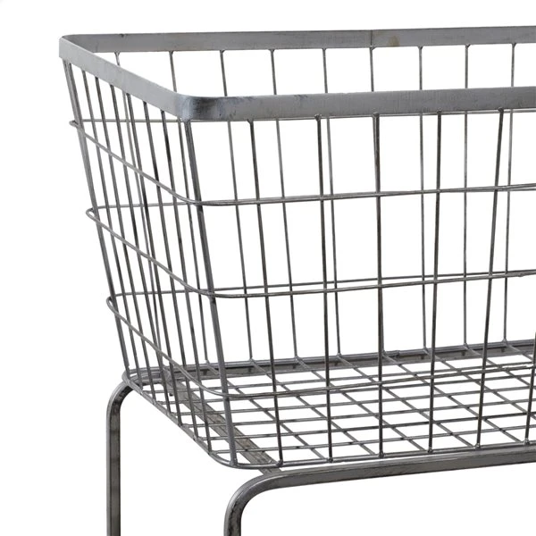 Grayson Lane Grey Metal Storage Cart (36-in x 28-in) 4 Grayson Lane Grey Metal Storage Cart (36-in x 28-in) - Image 4