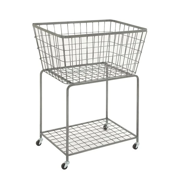 Grayson Lane Grey Metal Storage Cart (36-in x 28-in) 1 Grayson Lane Grey Metal Storage Cart (36-in x 28-in)