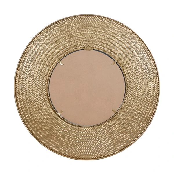Grayson Lane 35.5-in x 35.5-in Round Gold Wall Mirror 5 Grayson Lane 35.5-in x 35.5-in Round Gold Wall Mirror - Image 5