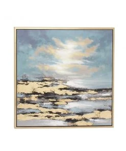 Grayson Lane Brown Wood Framed 39-in H x 39-in W Abstract Wood Painting