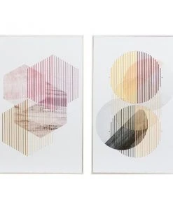 Grayson Lane Silver Wood Framed 32-in H x 20-in W Abstract MDF Hand-Painted Painting