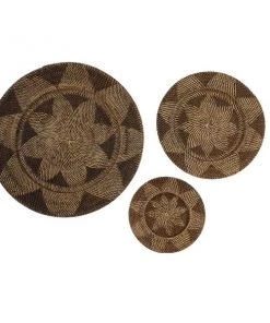 Grayson Lane 27.5-in H x 27.5-in W Abstract Palm Tree Leaf Wall Accent - Set of 3