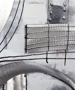 Grayson Lane Silver Metal Framed 30-in H x 40-in W Abstract Wood Painting -GRAYSON LANE shop 330945300 AlternateImage3 l