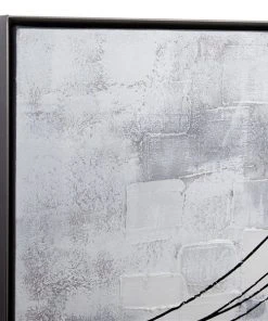 Grayson Lane Silver Metal Framed 30-in H x 40-in W Abstract Wood Painting -GRAYSON LANE shop 330945300 AlternateImage4 l