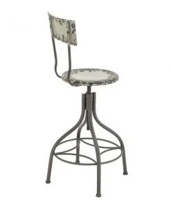 Grayson Lane Grey and Beige Adjustable Height Swivel Bar Stool -GRAYSON LANE shop 330945305 AlternateImage5 l