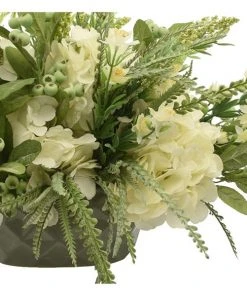 Grayson Lane 15-in Green and White Artificial Silk Flowers